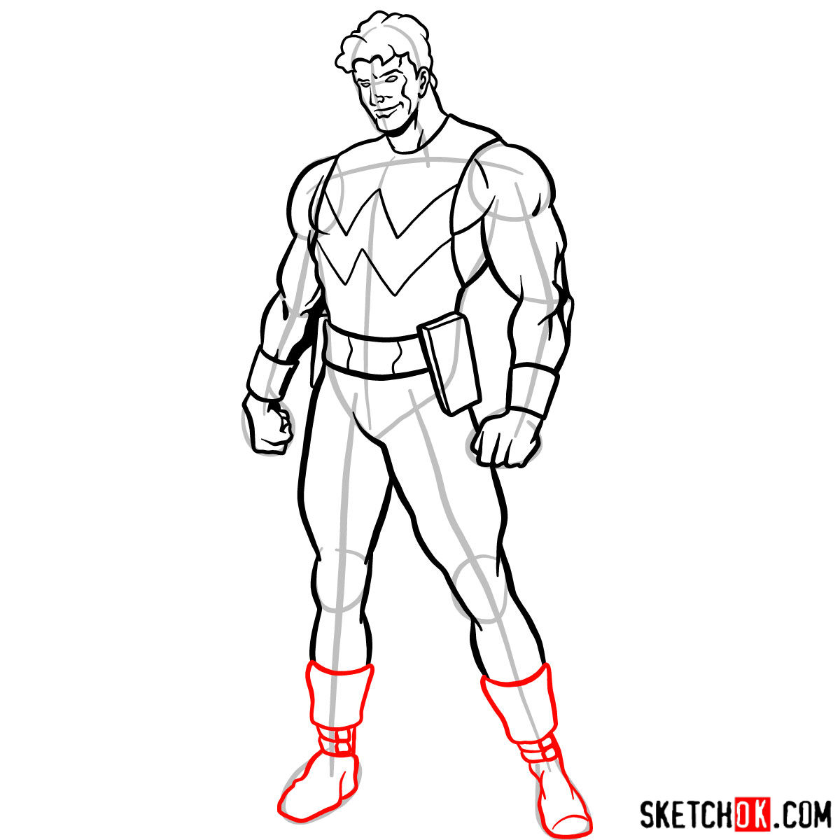 How to draw Marvel's Wonder Man - step 13