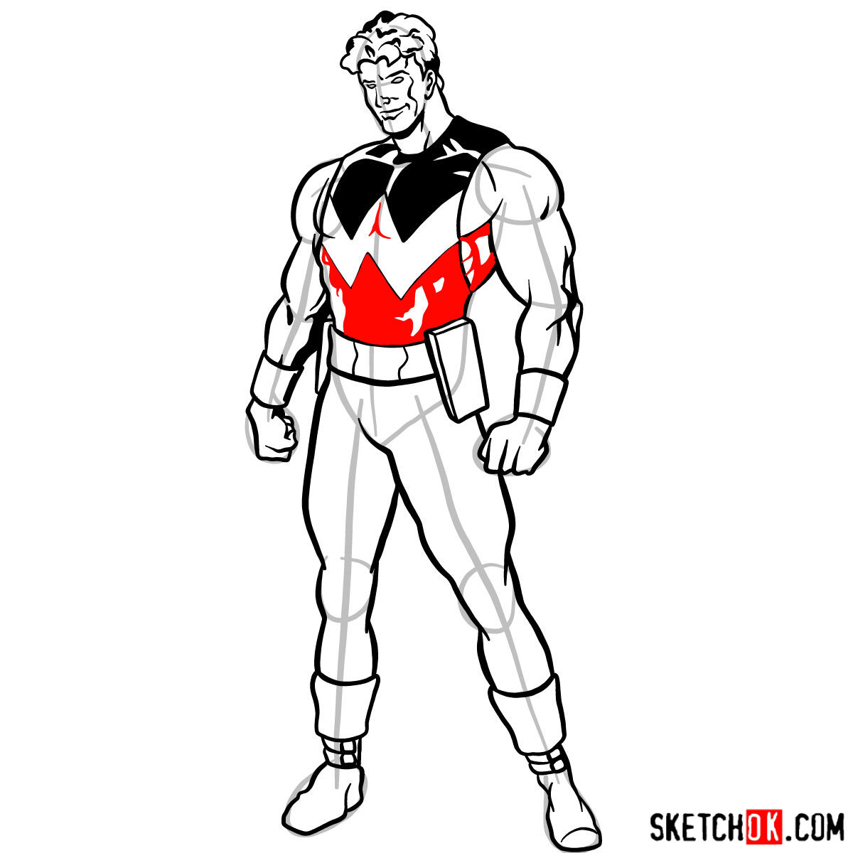 How to draw Marvel's Wonder Man - step 15