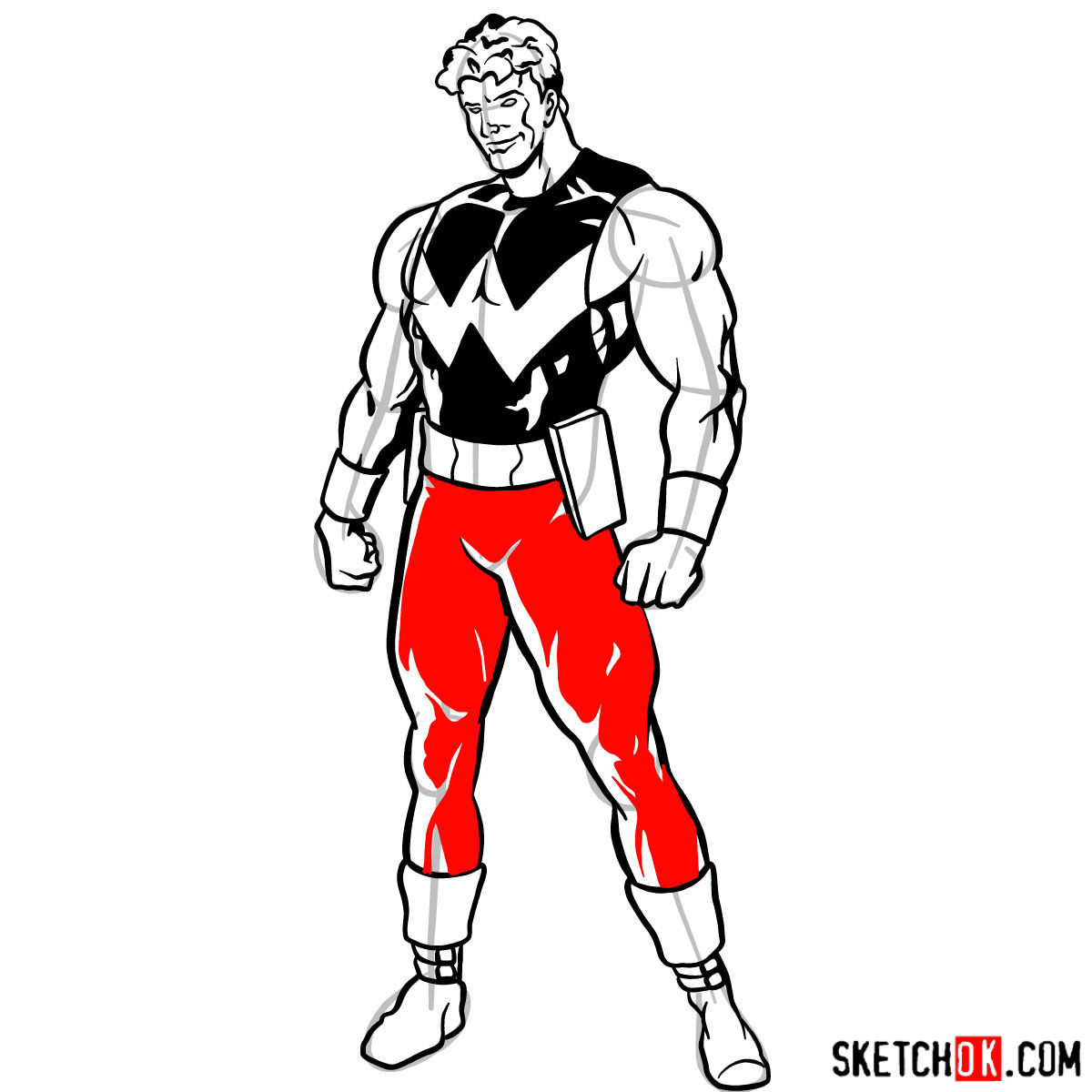 How to draw Marvel's Wonder Man - step 16