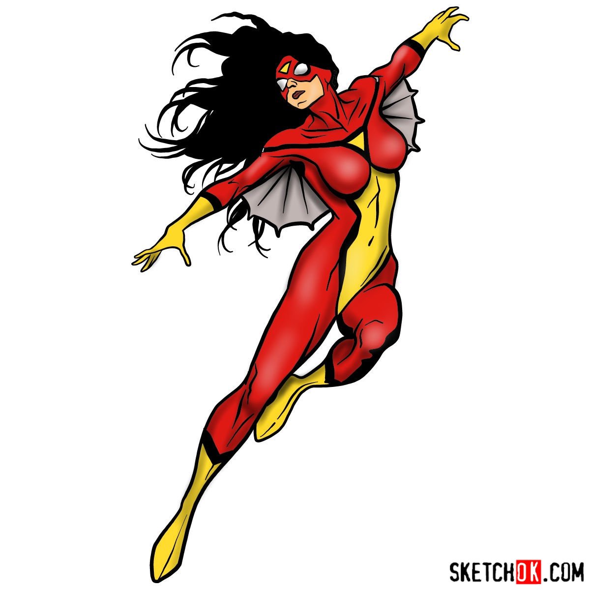 How to draw Jessica Drew aka Spider-Woman