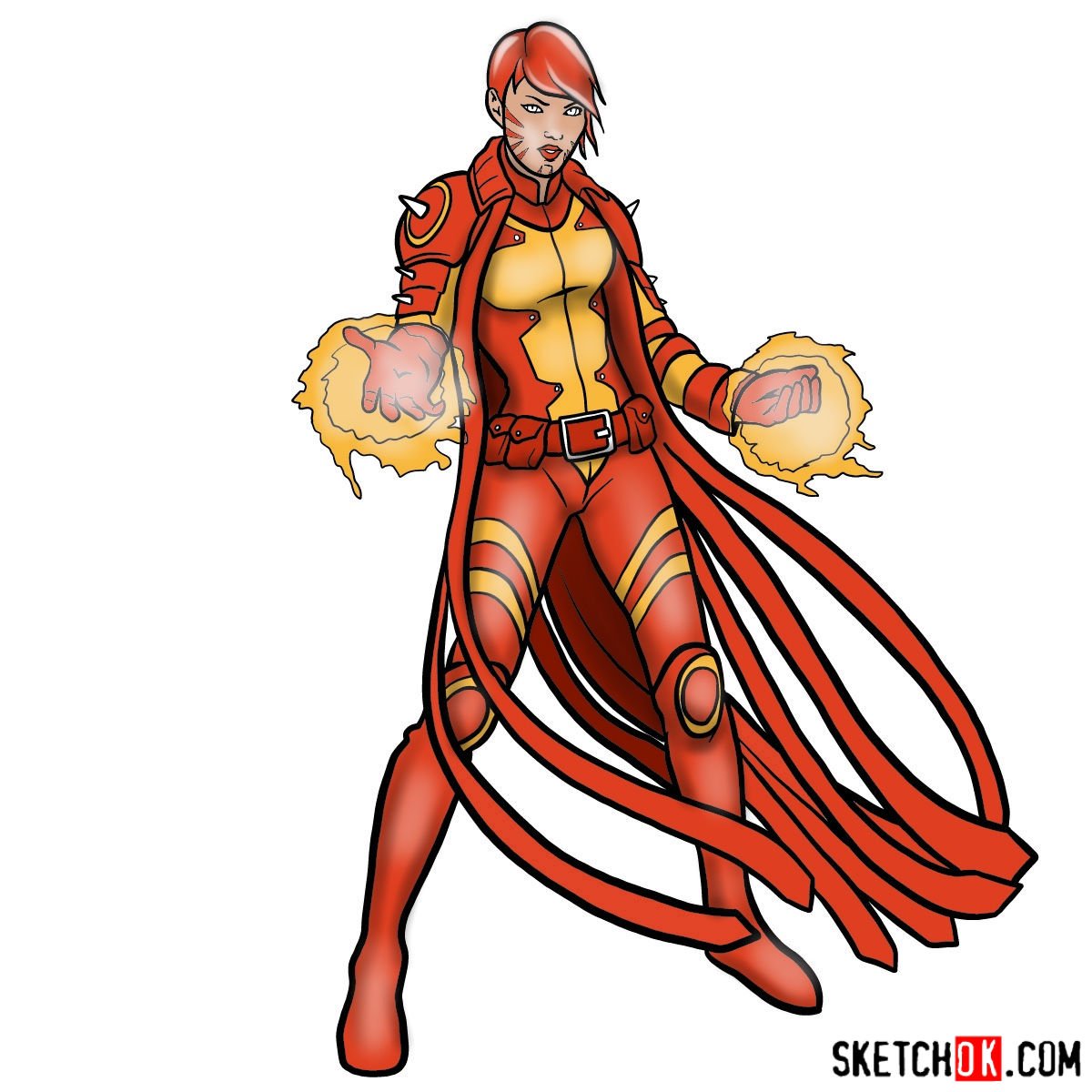 How to draw Rachel Summers the Phoenix mutant