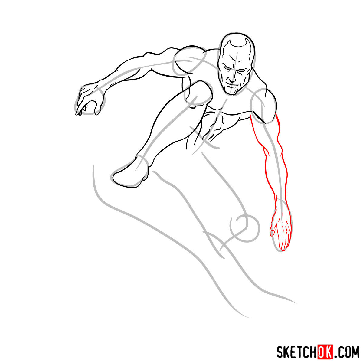 How to draw Iceman - step by step drawing tutorial - step 08