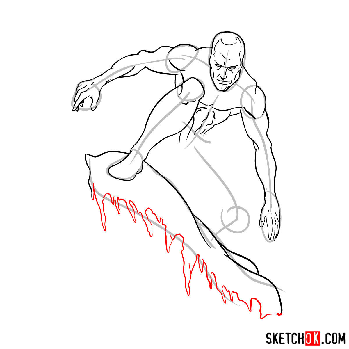 How to draw Iceman - step by step drawing tutorial - step 10