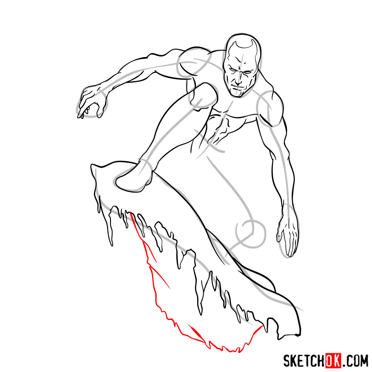 How to draw Iceman - step by step drawing tutorial - step 11