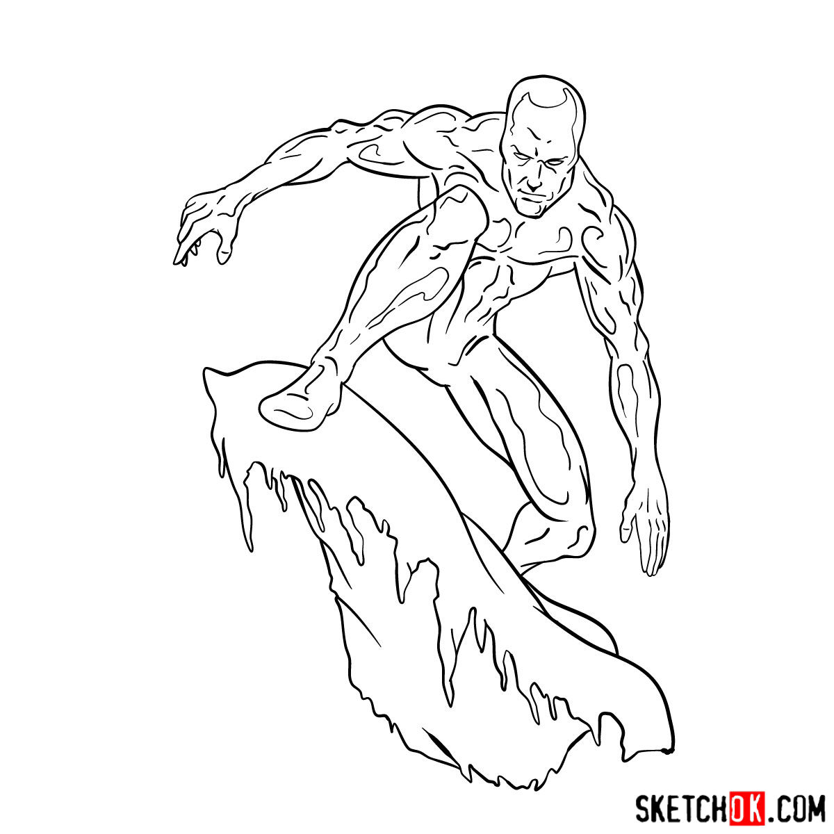 How to draw Iceman - step by step drawing tutorial - step 16