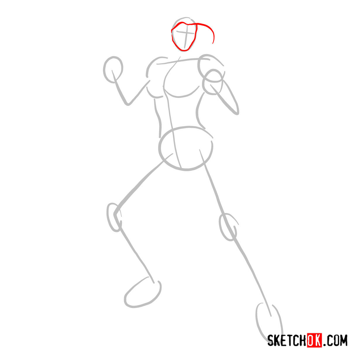 How to draw She-Hulk (Jennifer Walters) from Marvel - step 02