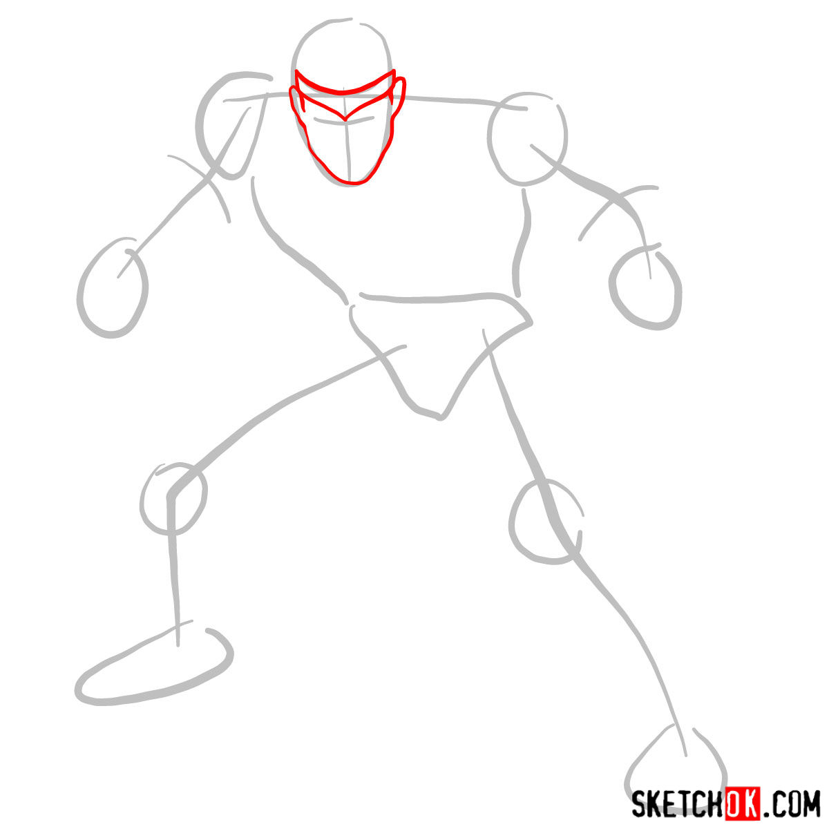 How to draw Luke Cage - step 02