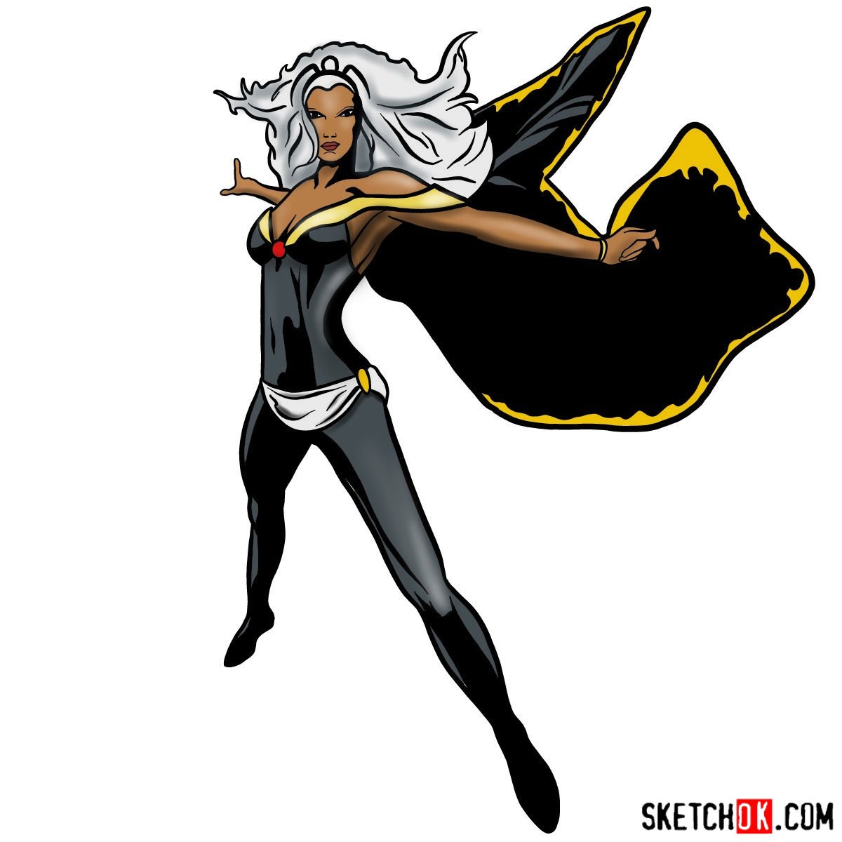 How to draw Storm from X-Men