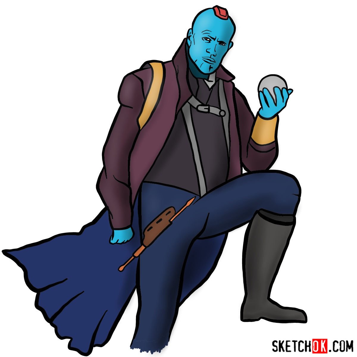 How to draw Yondu Udonta from Guardians of the Galaxy