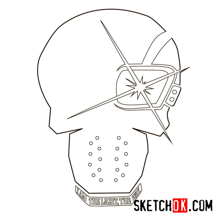 How to draw the logo of Deadshot - step 08