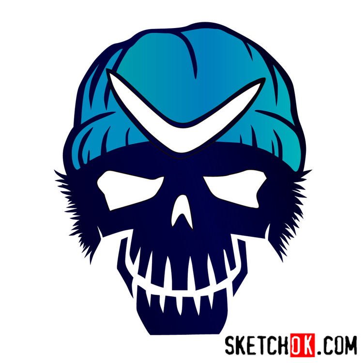 How to draw the logo of Captain Boomerang