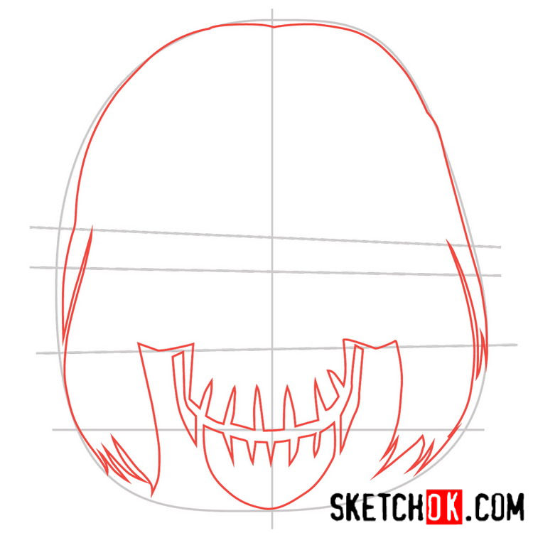 How to draw Katana's logo - step 02