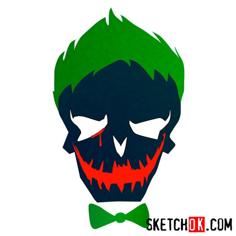 How To Draw The Logo Of Joker Sketchok Easy Drawing Guides