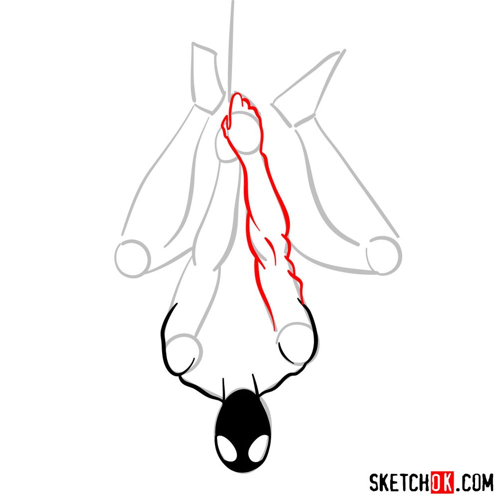 How to draw Symbiote Spider-Man - step 05