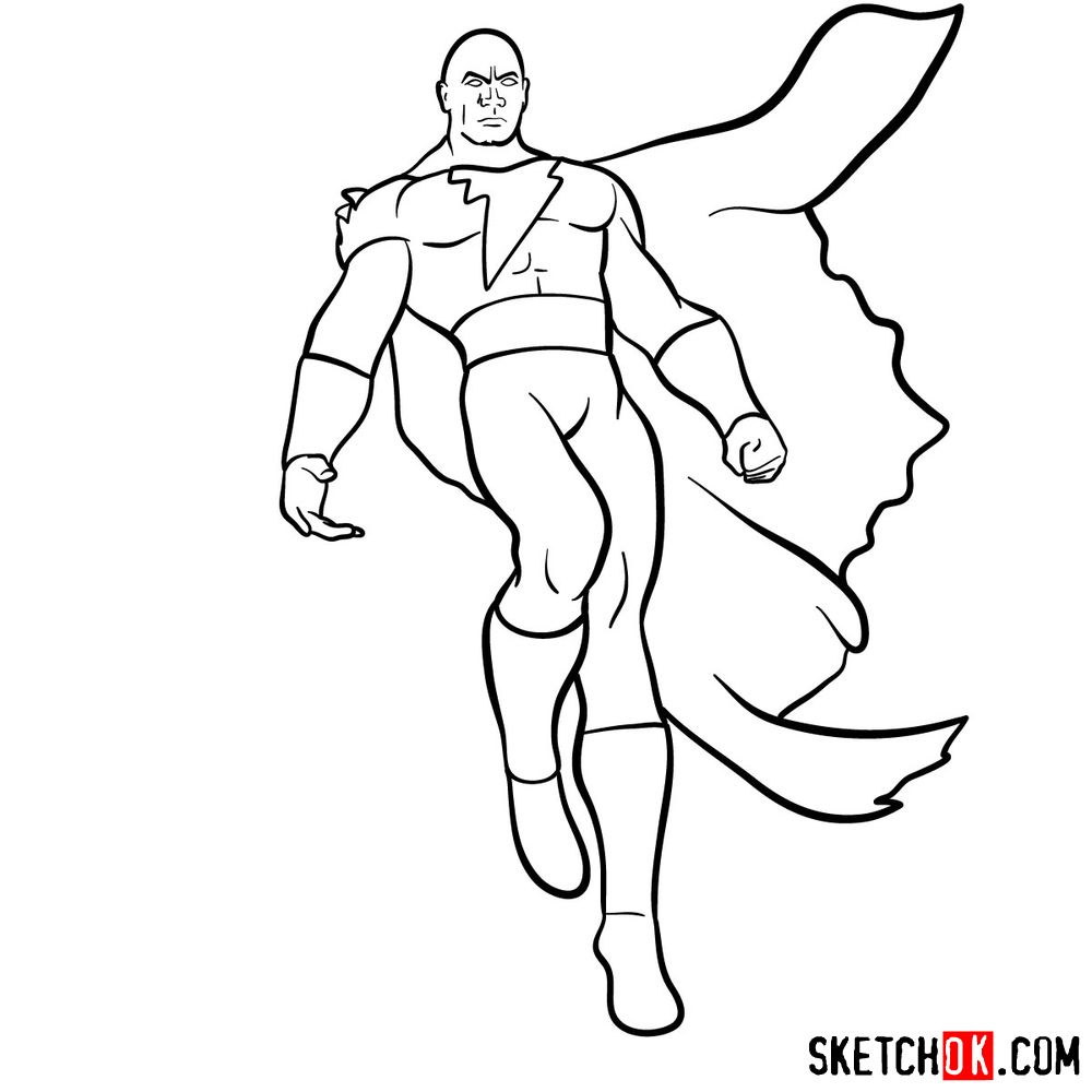 How to Draw BLACK ADAM  Narrated Drawing Tutorial - Draw it, Too!