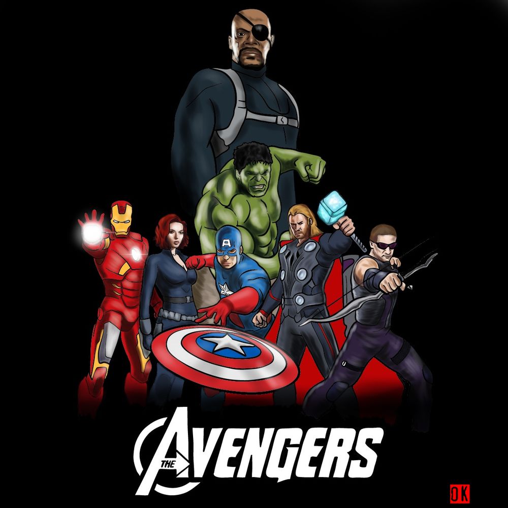 How to draw The Avengers (new) - Sketchok easy drawing guides