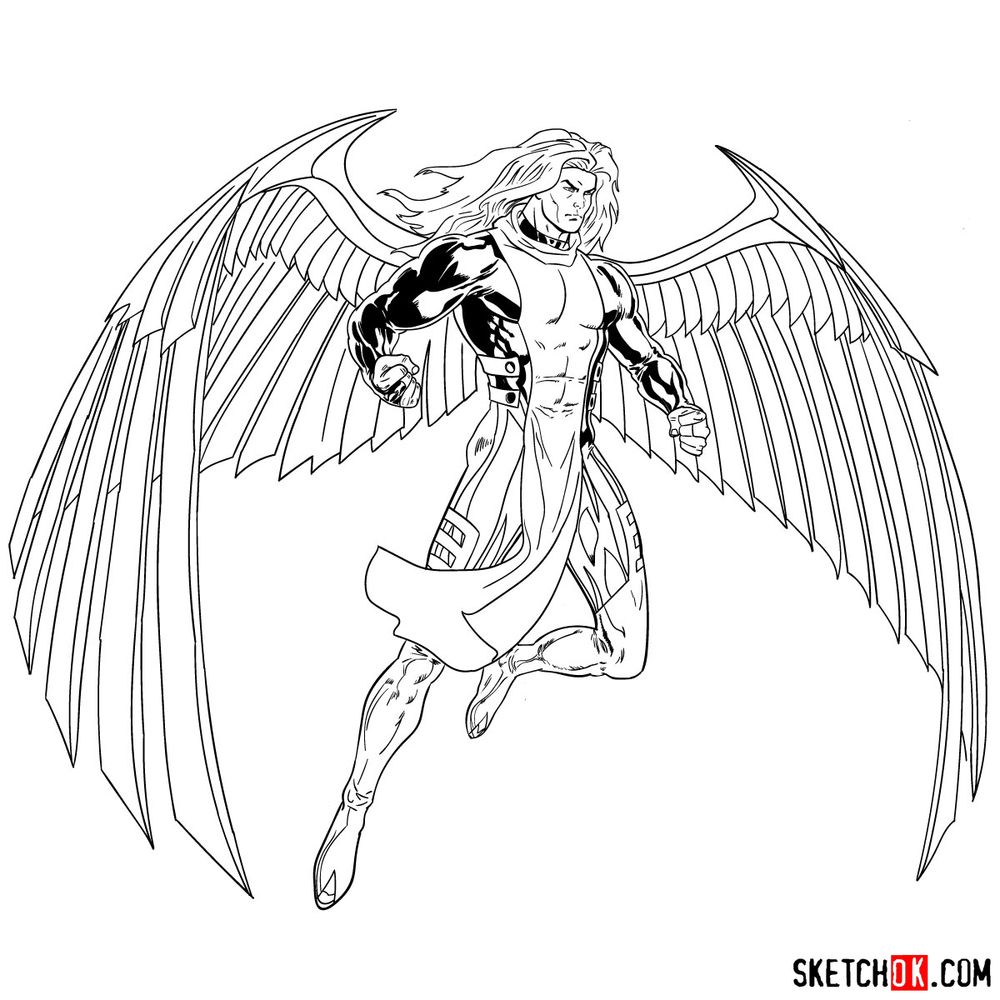 How to draw Archangel | Marvel