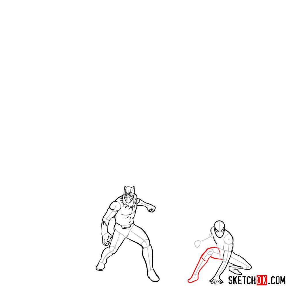How to draw the Avengers (Infinity War) - step 12