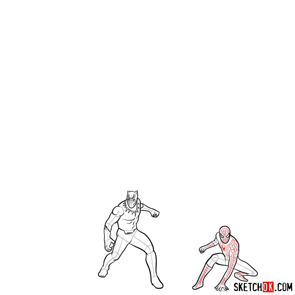 How to draw the Avengers (Infinity War) - step 14