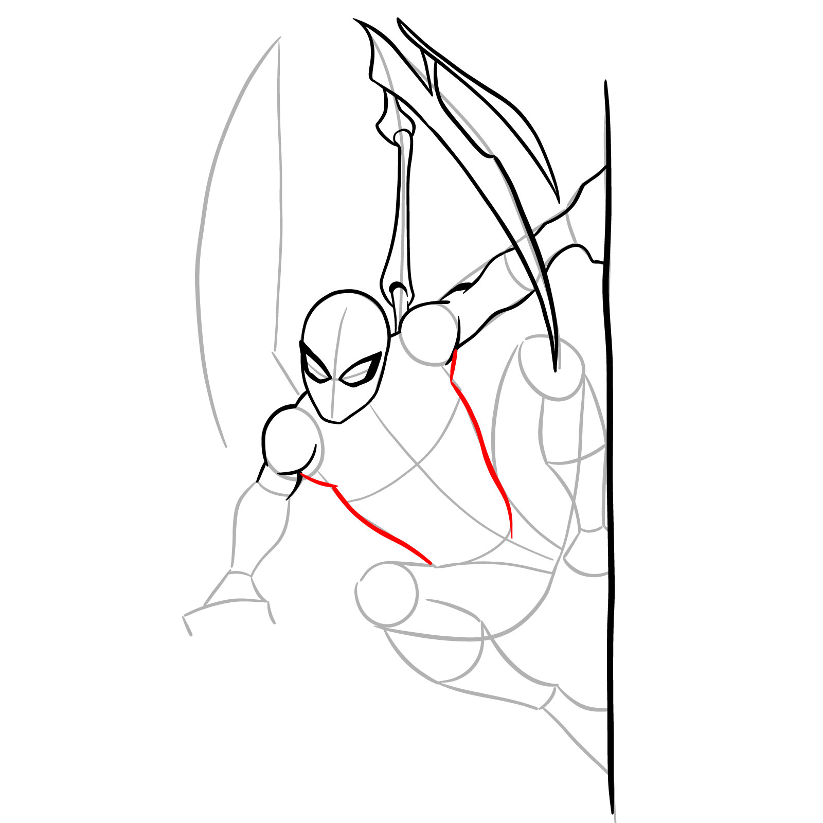 How to draw The Superior Spider-Man - step 16
