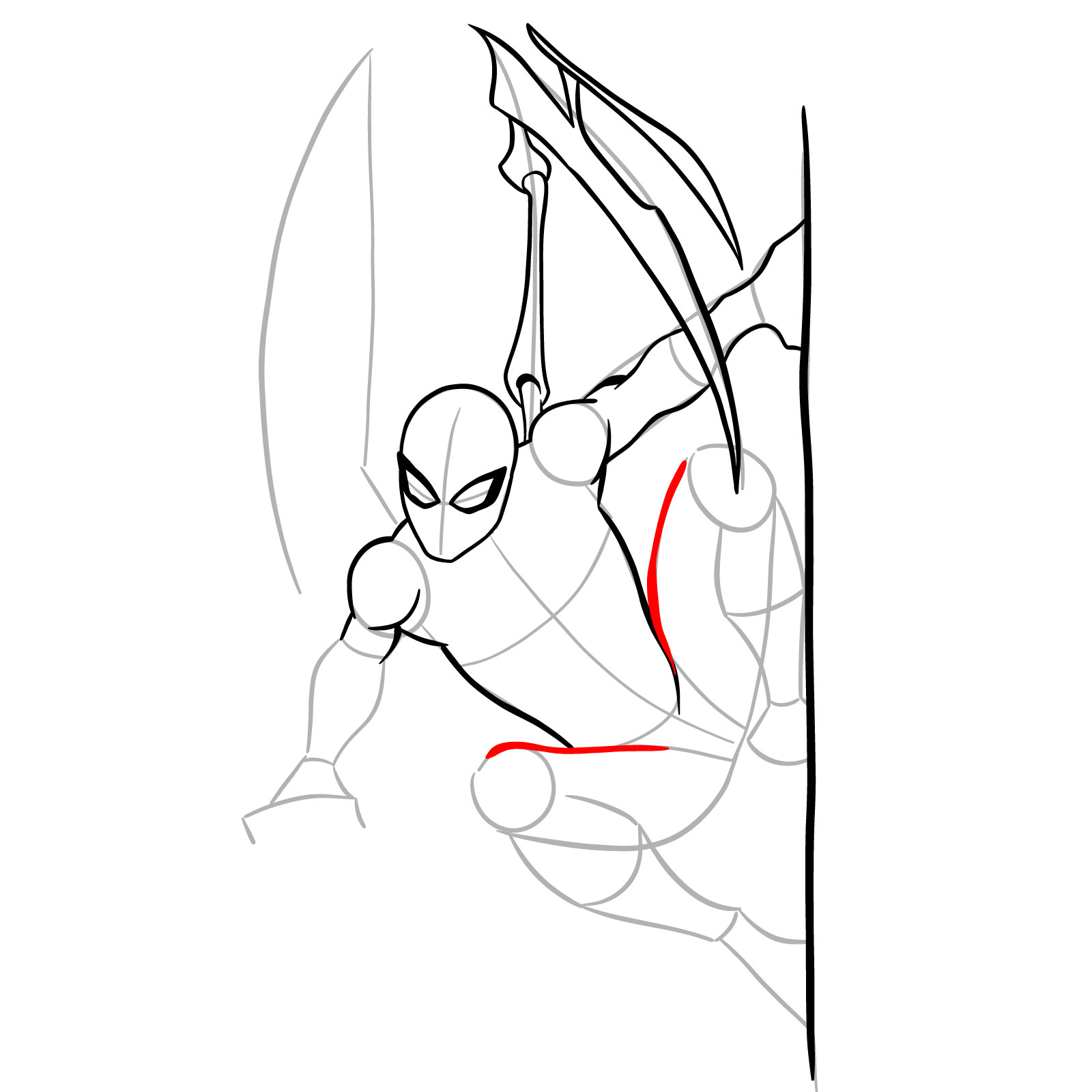 How to draw The Superior Spider-Man - step 17
