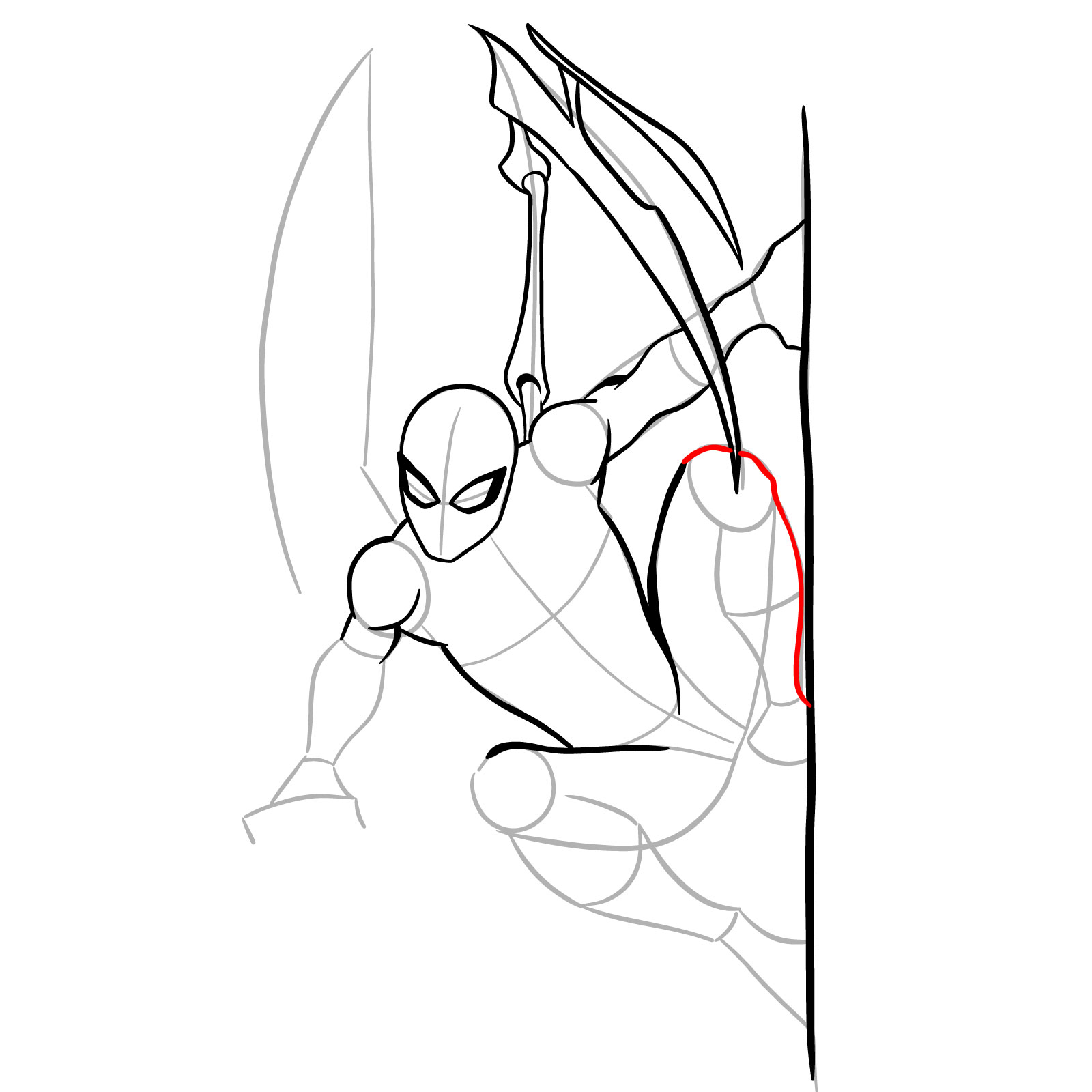 How to draw The Superior Spider-Man - step 18