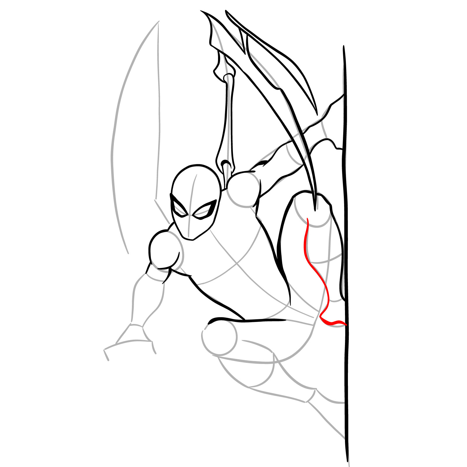 How to draw The Superior Spider-Man - step 19