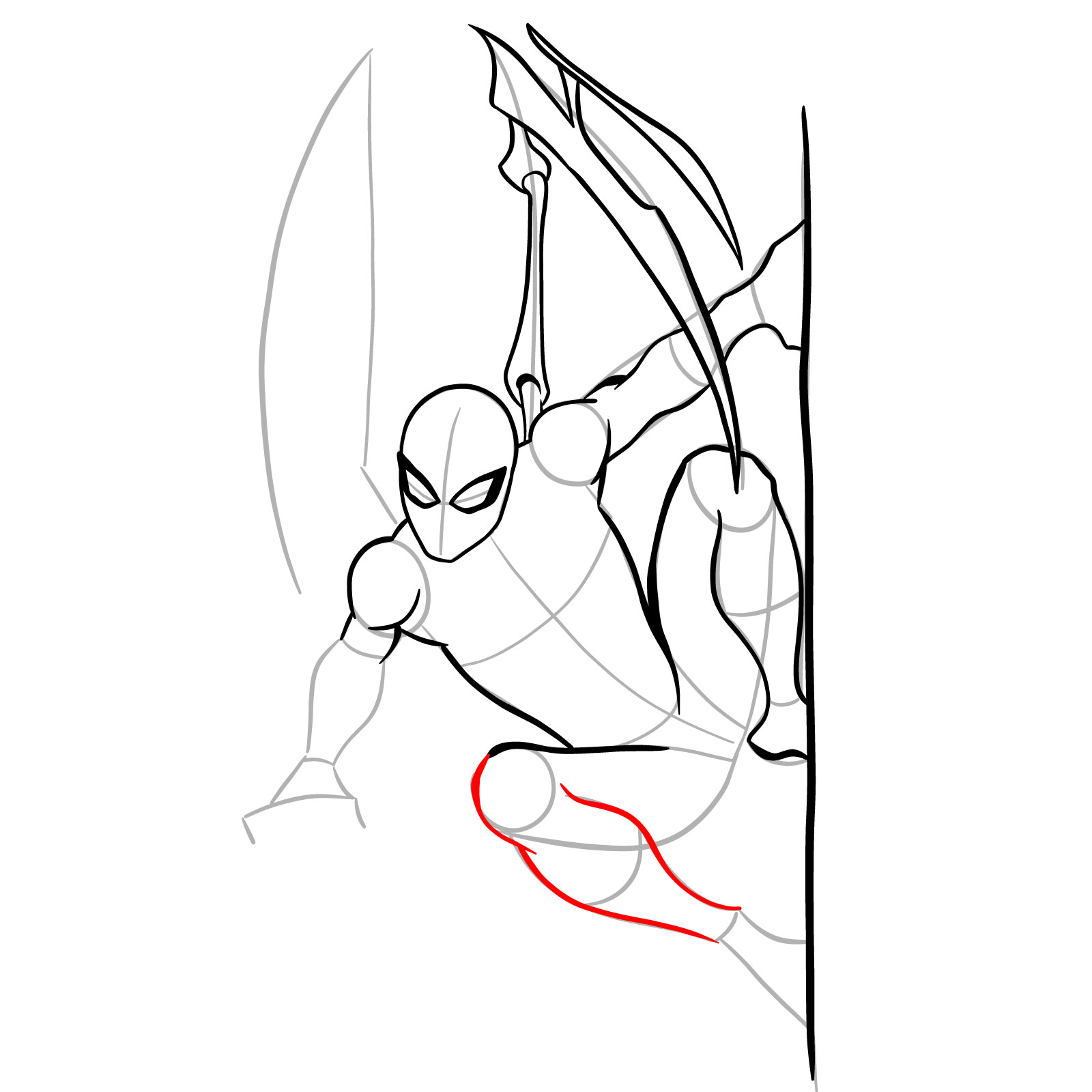 How to draw The Superior Spider-Man - step 20