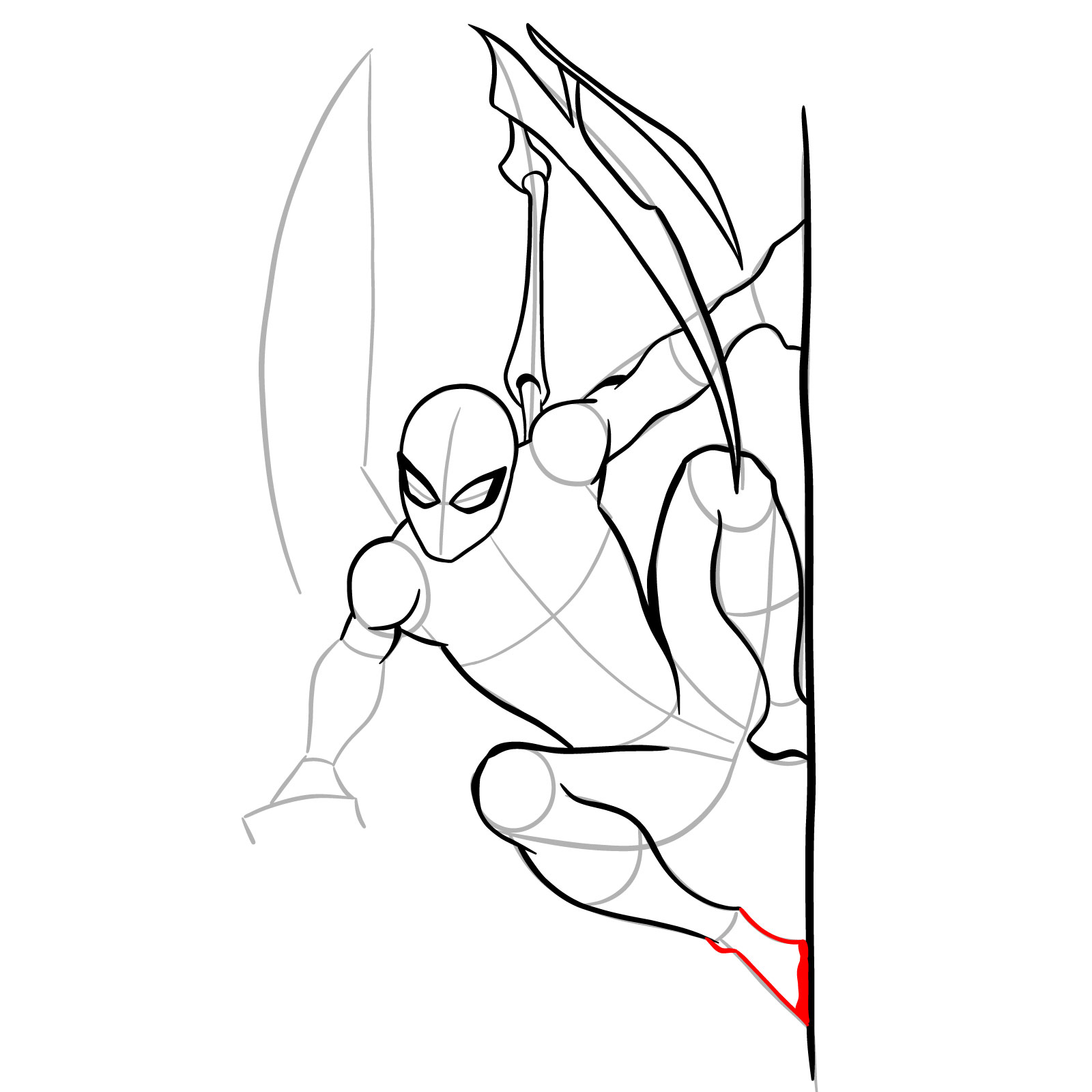 How to draw The Superior Spider-Man - step 21