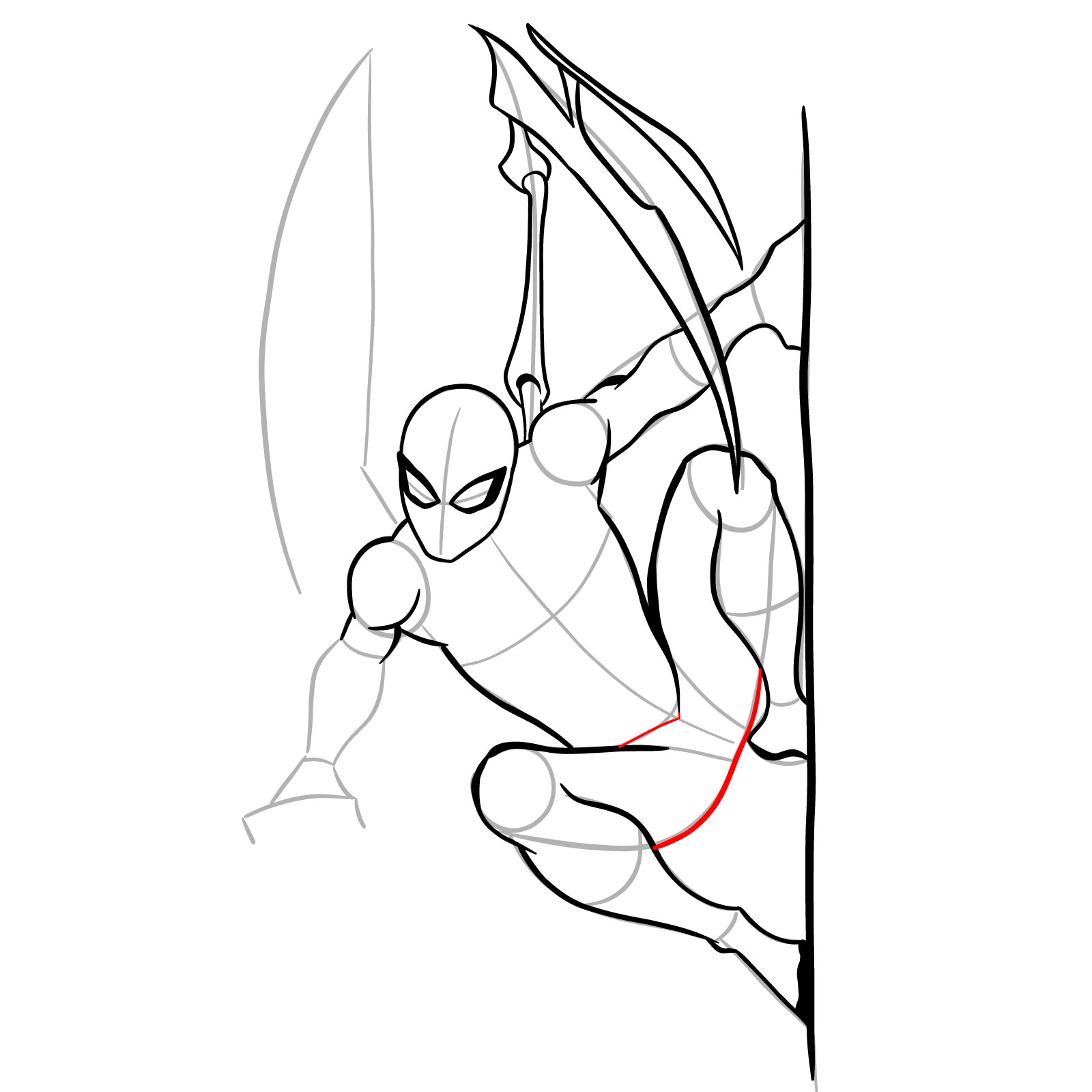 How to draw The Superior Spider-Man - step 22