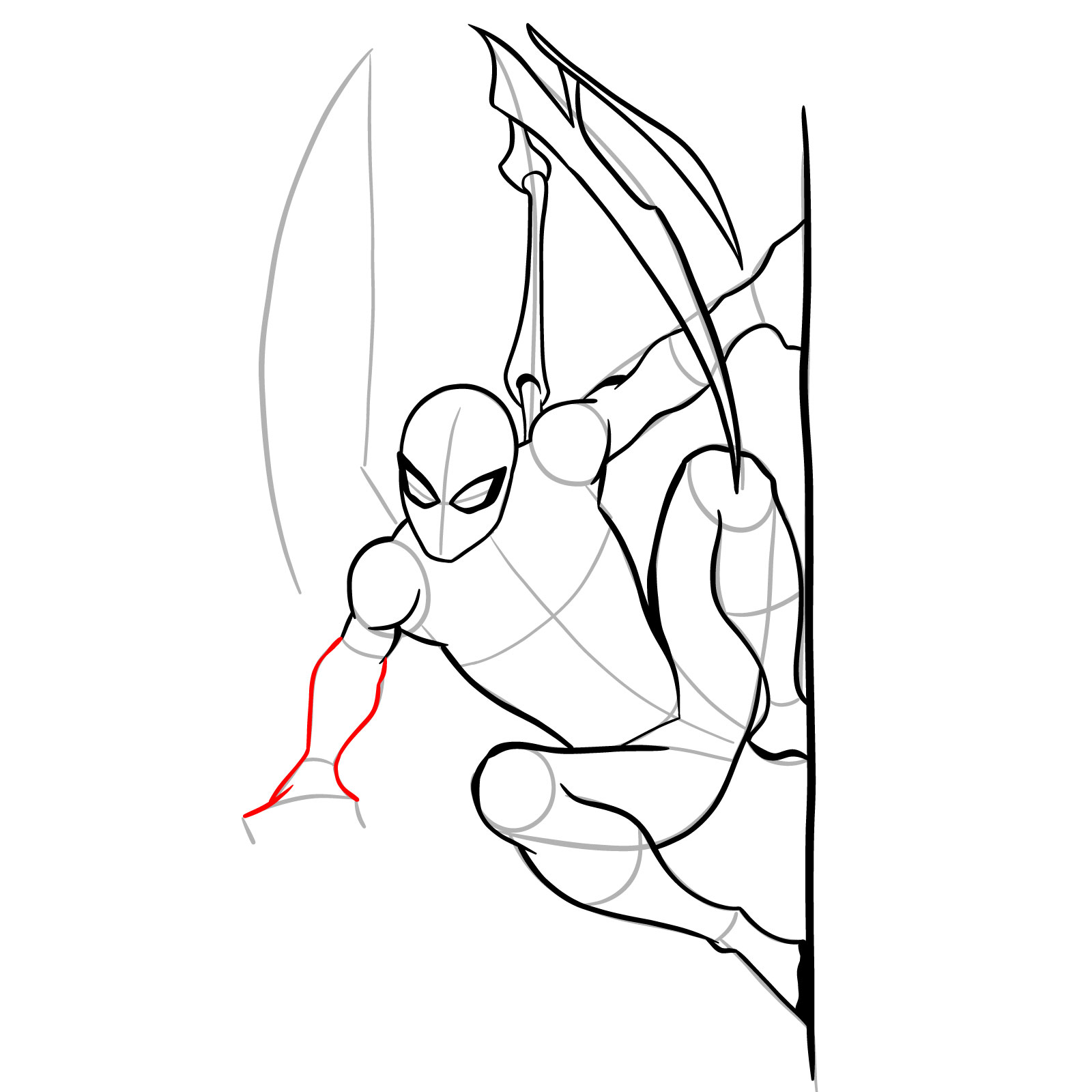 How to draw The Superior Spider-Man - step 23