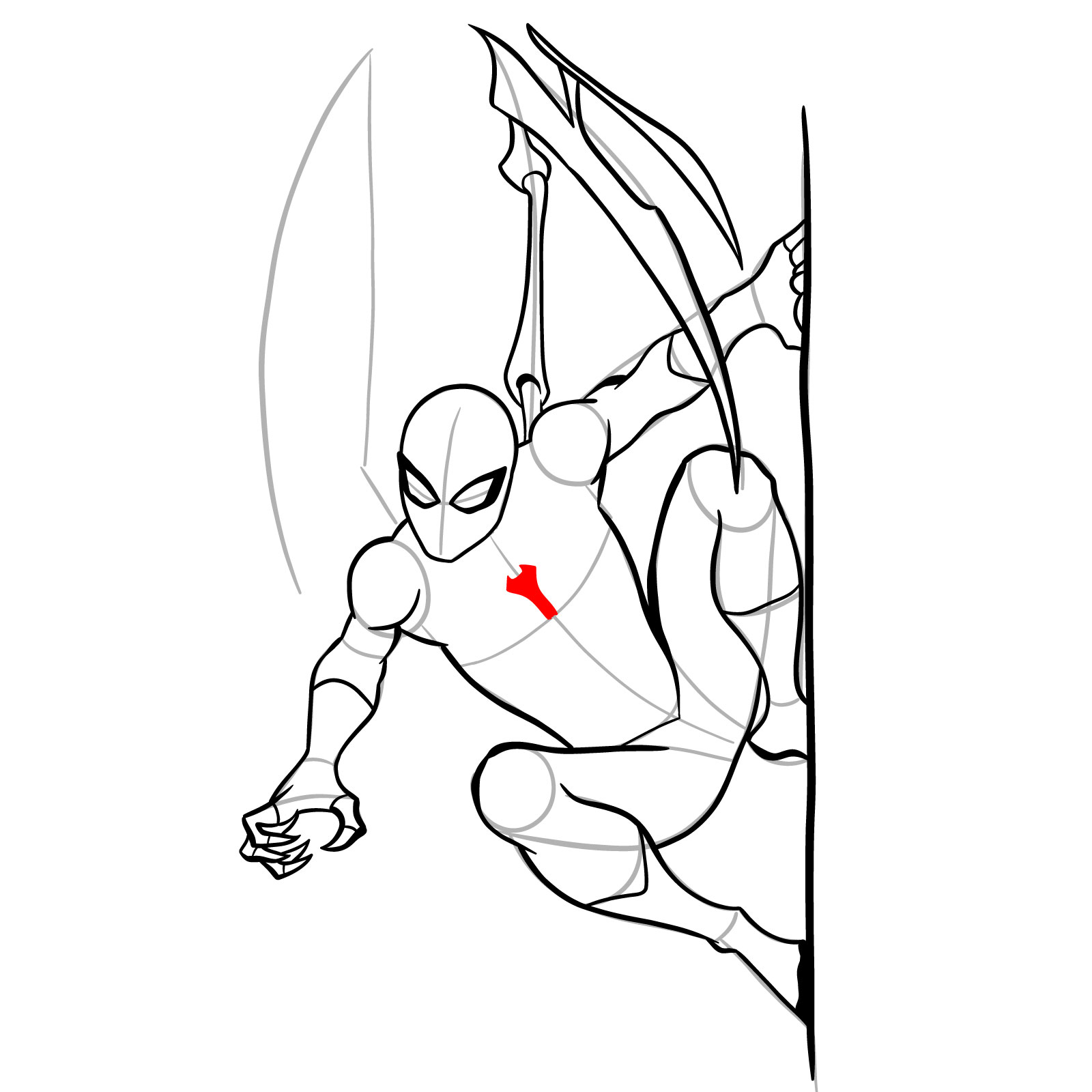 How to draw The Superior Spider-Man - step 28