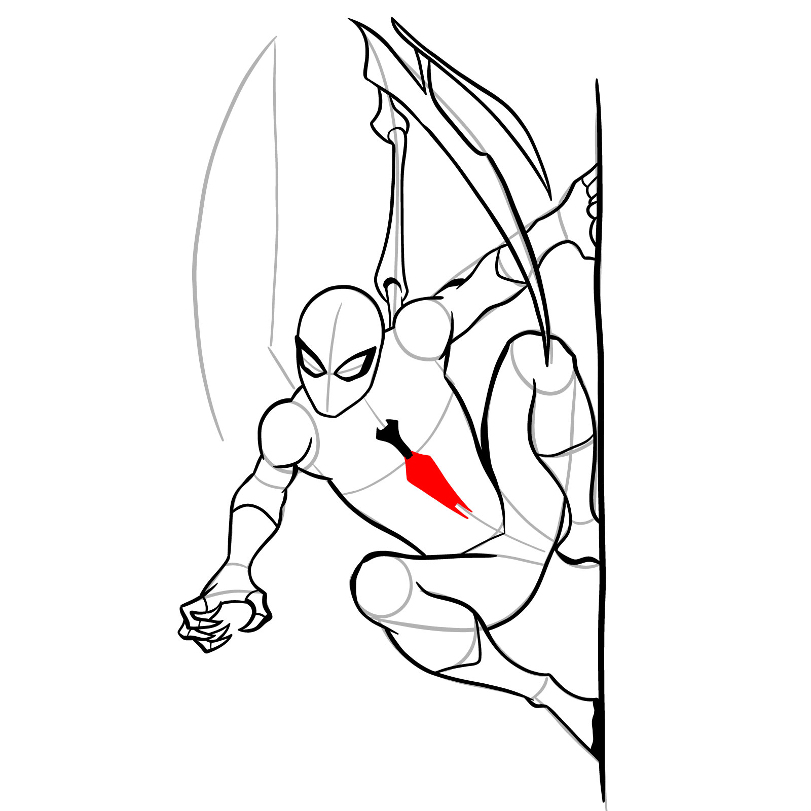 How to draw The Superior Spider-Man - step 29