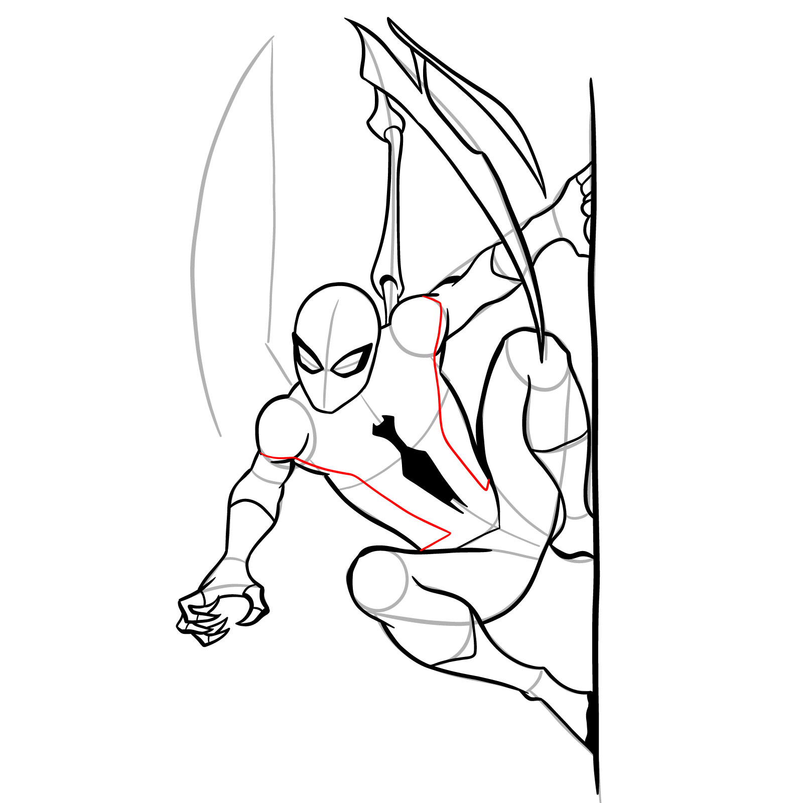 How to draw The Superior Spider-Man - step 30