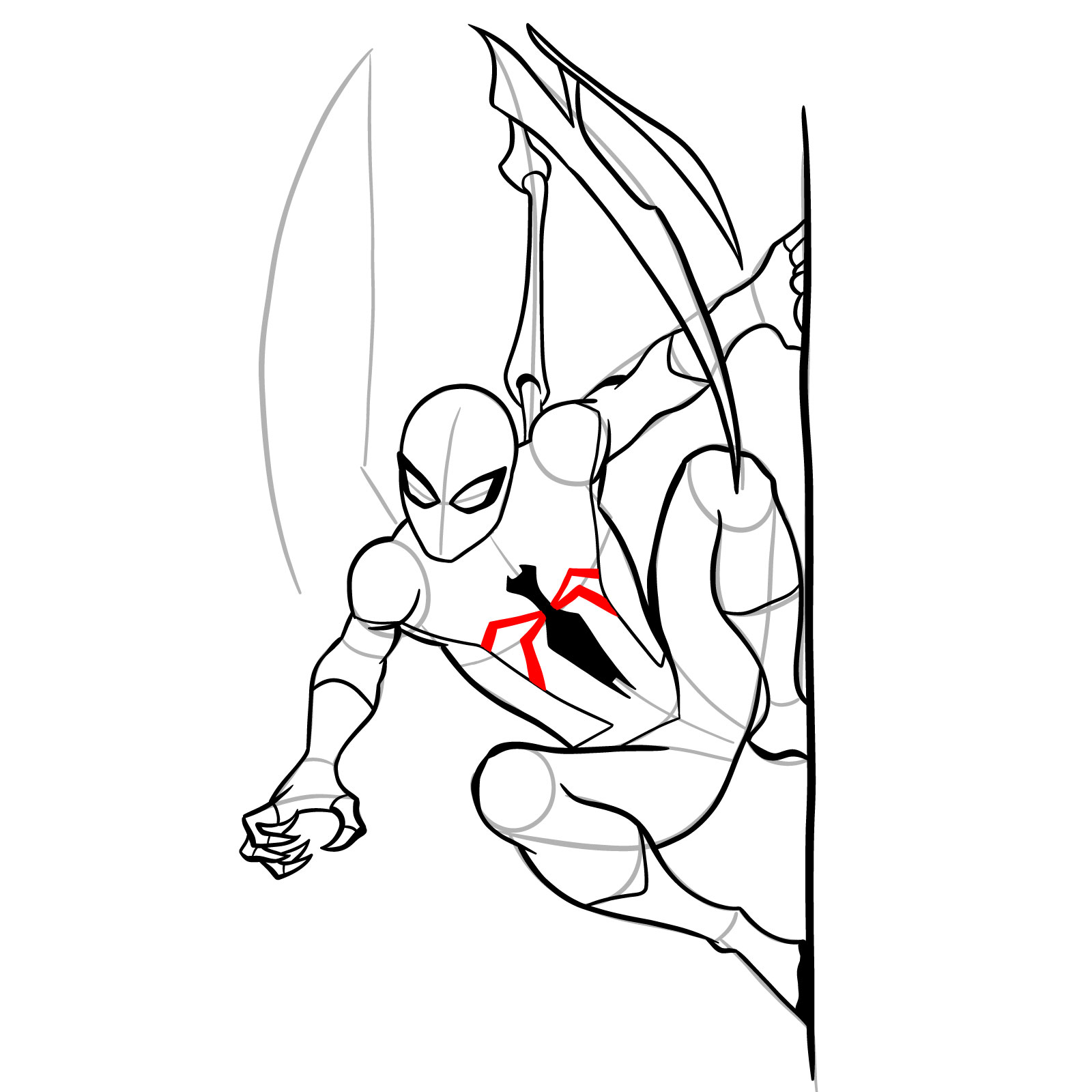 How to draw The Superior Spider-Man - step 31