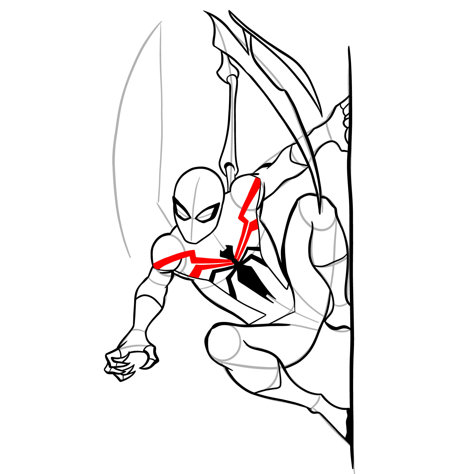 How to draw The Superior Spider-Man - step 32