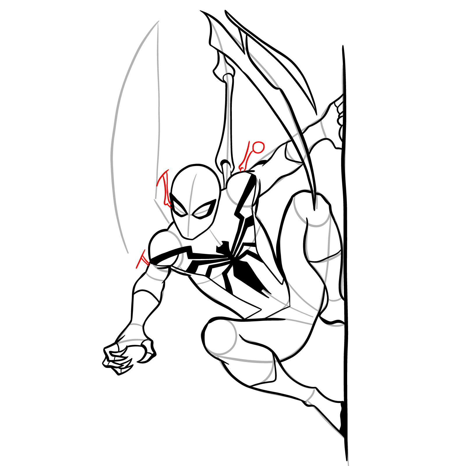 How to draw The Superior Spider-Man - step 33