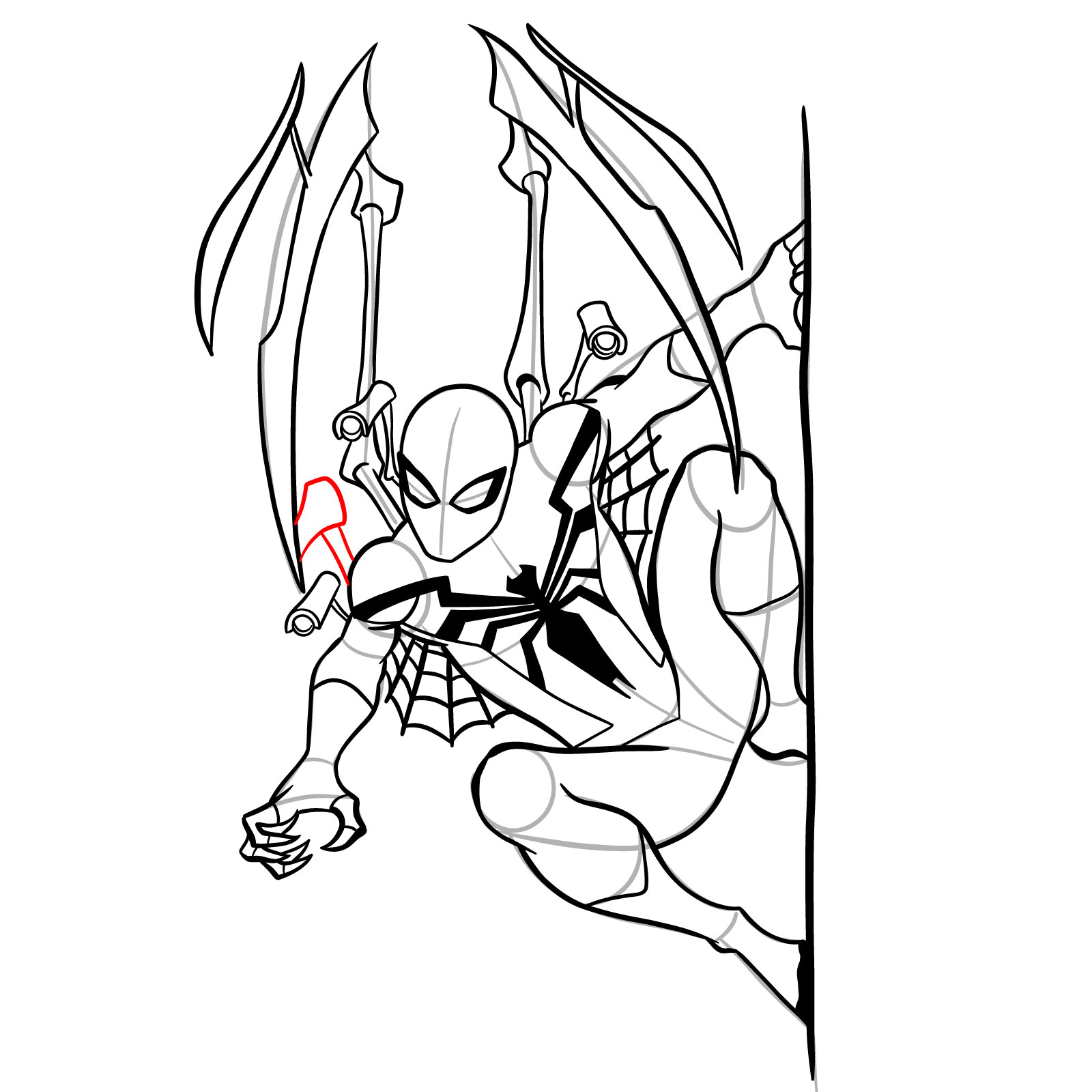 How to draw The Superior Spider-Man - step 43
