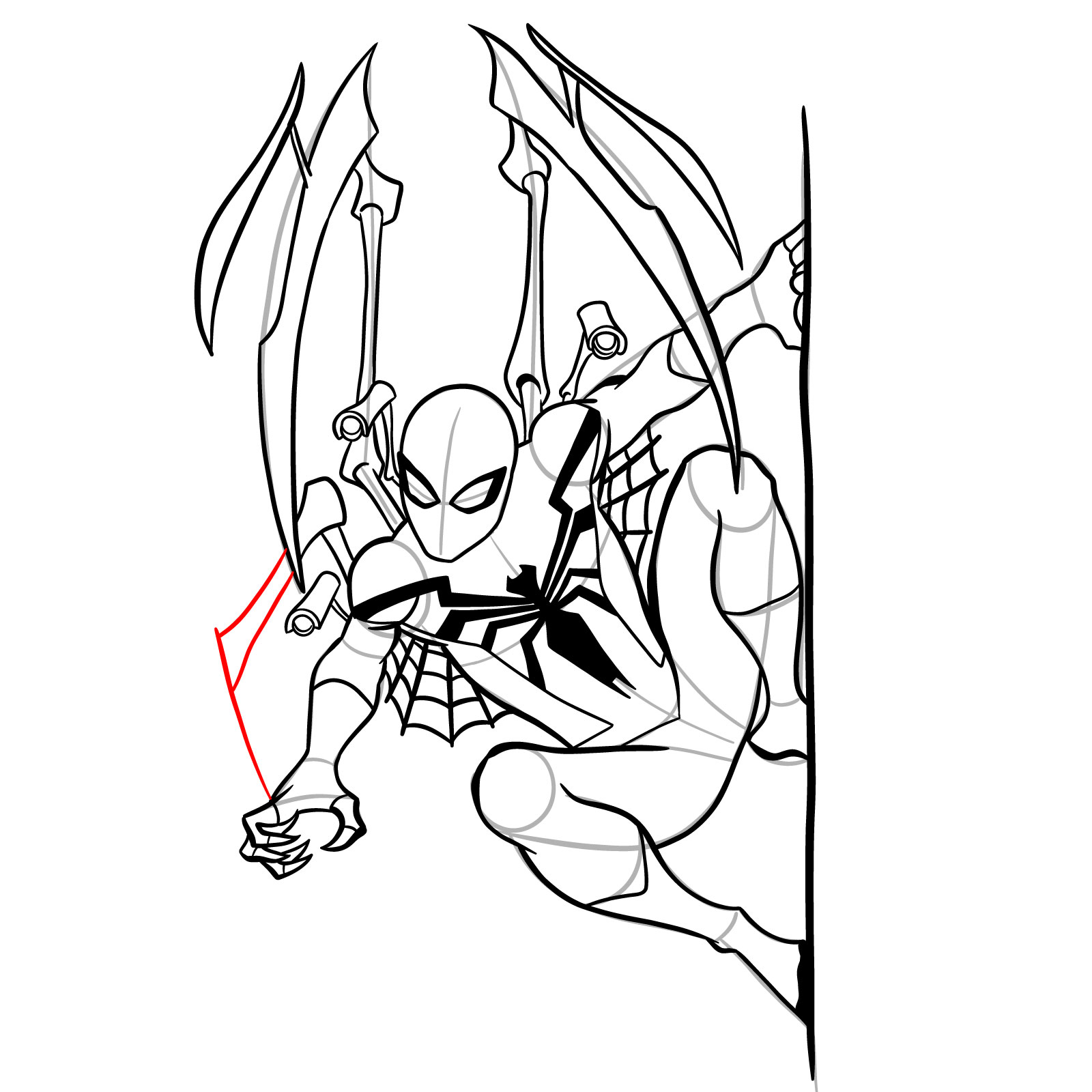 How to draw The Superior Spider-Man - step 44