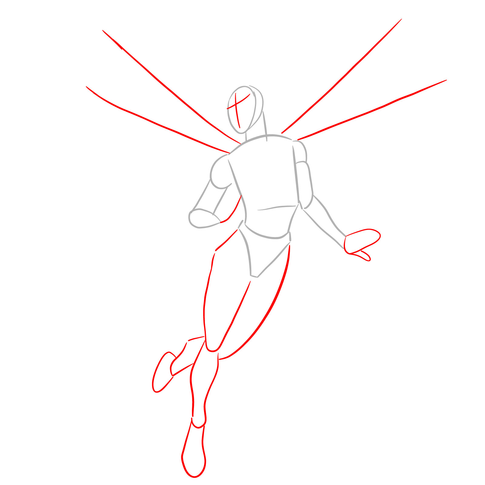How to draw Dragonfly (Marvel) - step 03
