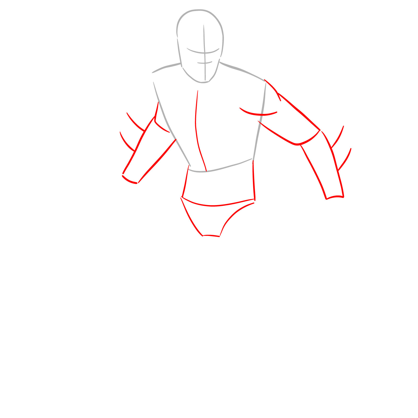 How to draw Spider-Man 2099 - step 02