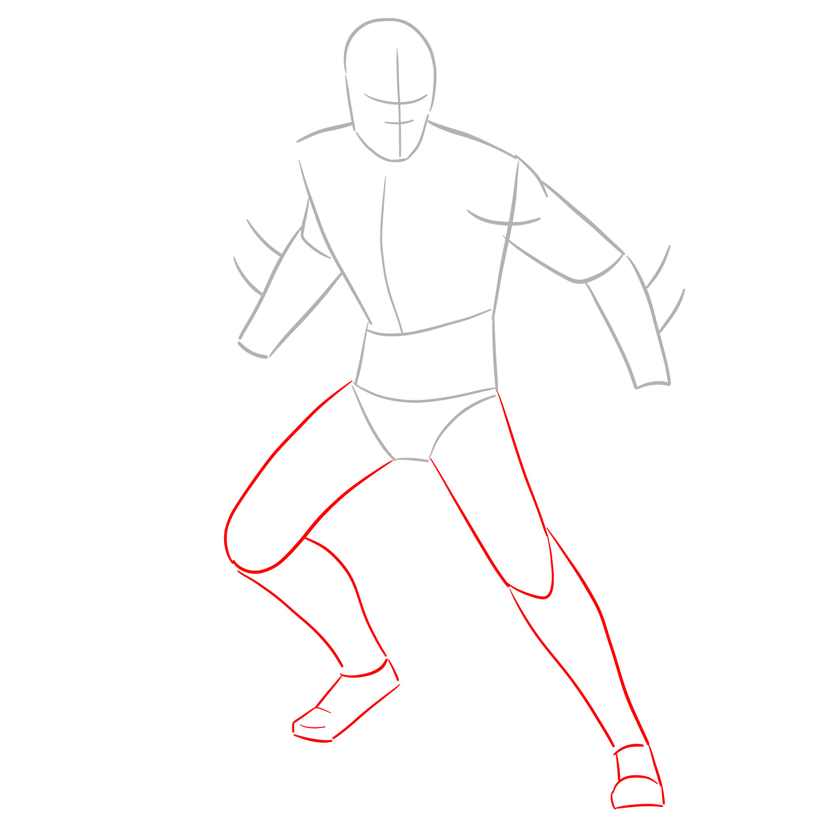 How to draw Spider-Man 2099 - step 03
