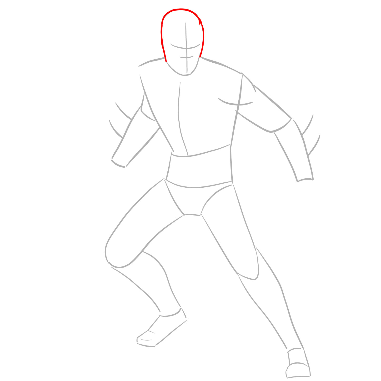 How to draw Spider-Man 2099 - step 04