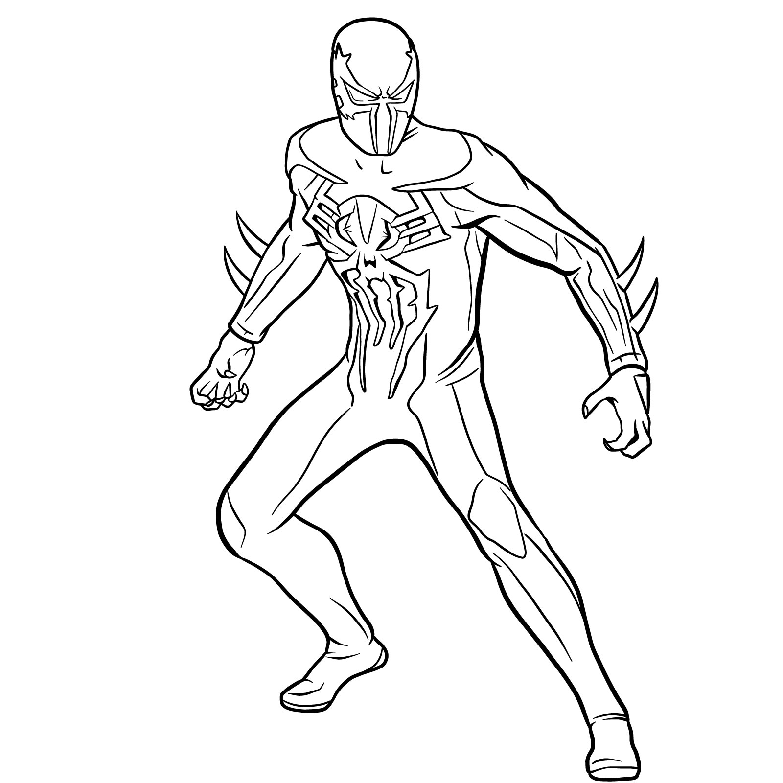 How to draw Spider-Man 2099 - step 39