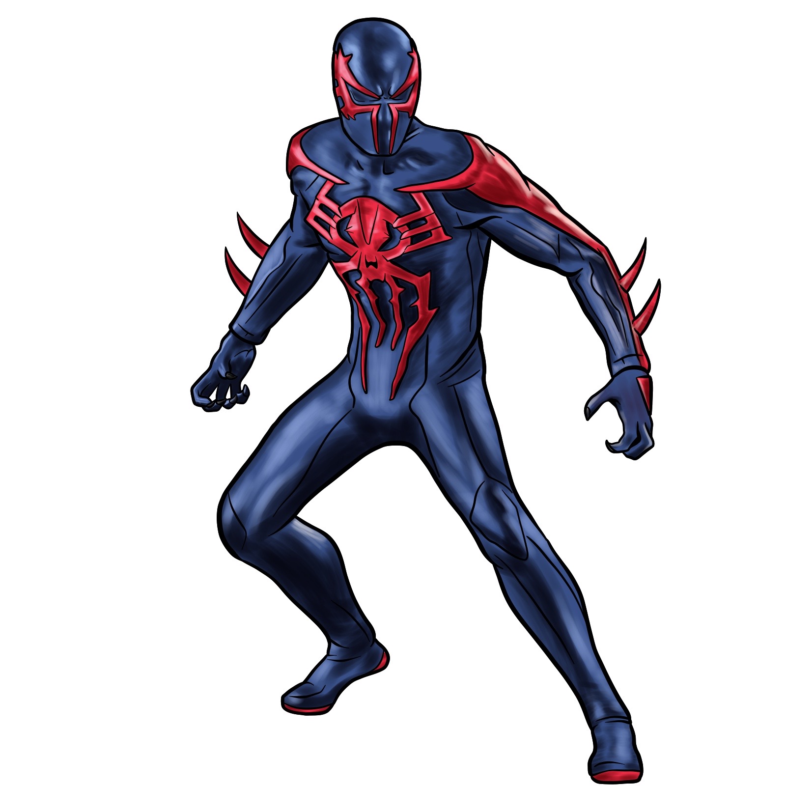 How to draw Spider-Man 2099 - coloring