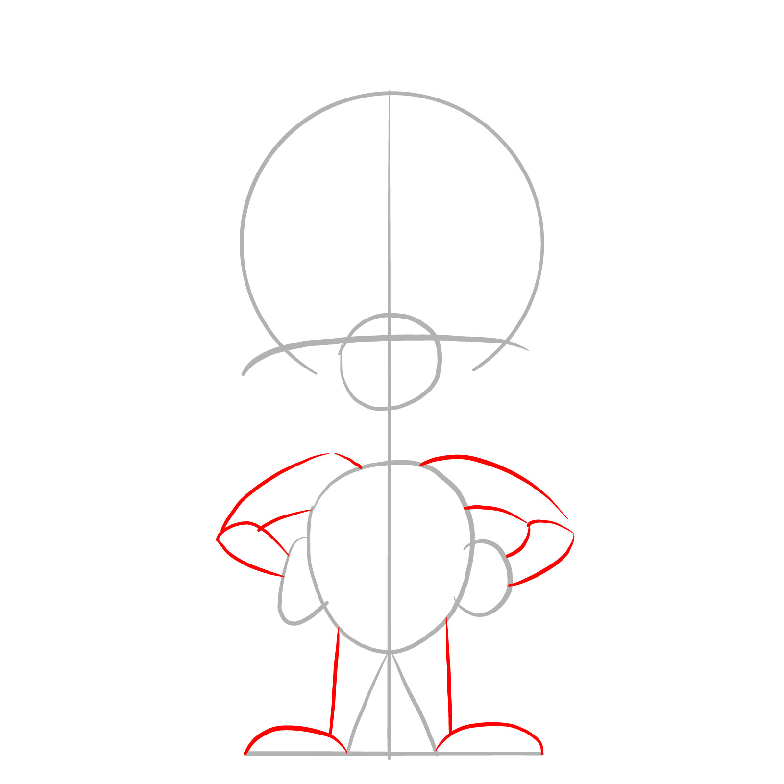 How to draw Spider-Ham - step 03
