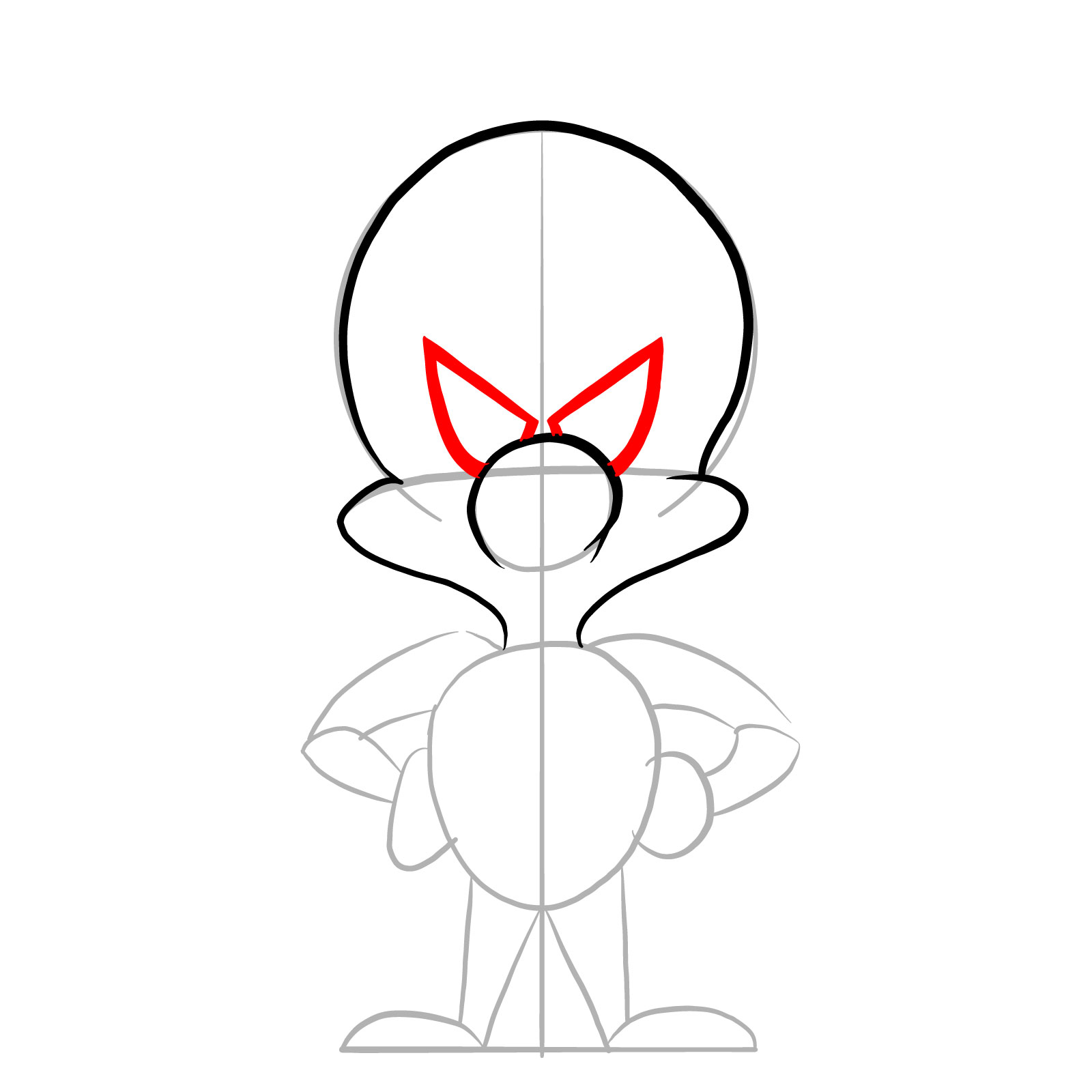 How to draw Spider-Ham - step 07
