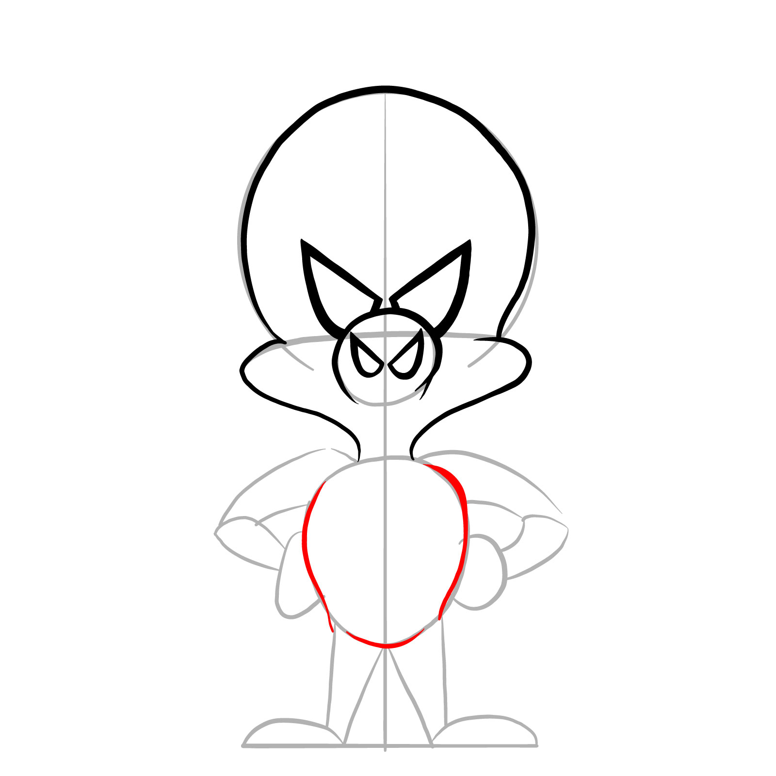 How to draw Spider-Ham - step 09