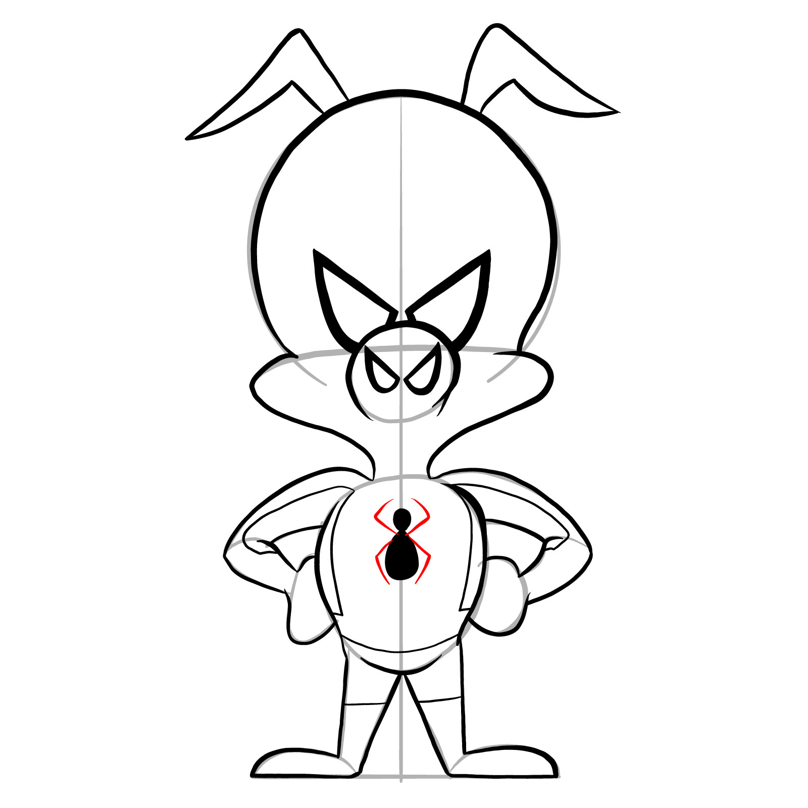 How to draw Spider-Ham - step 19