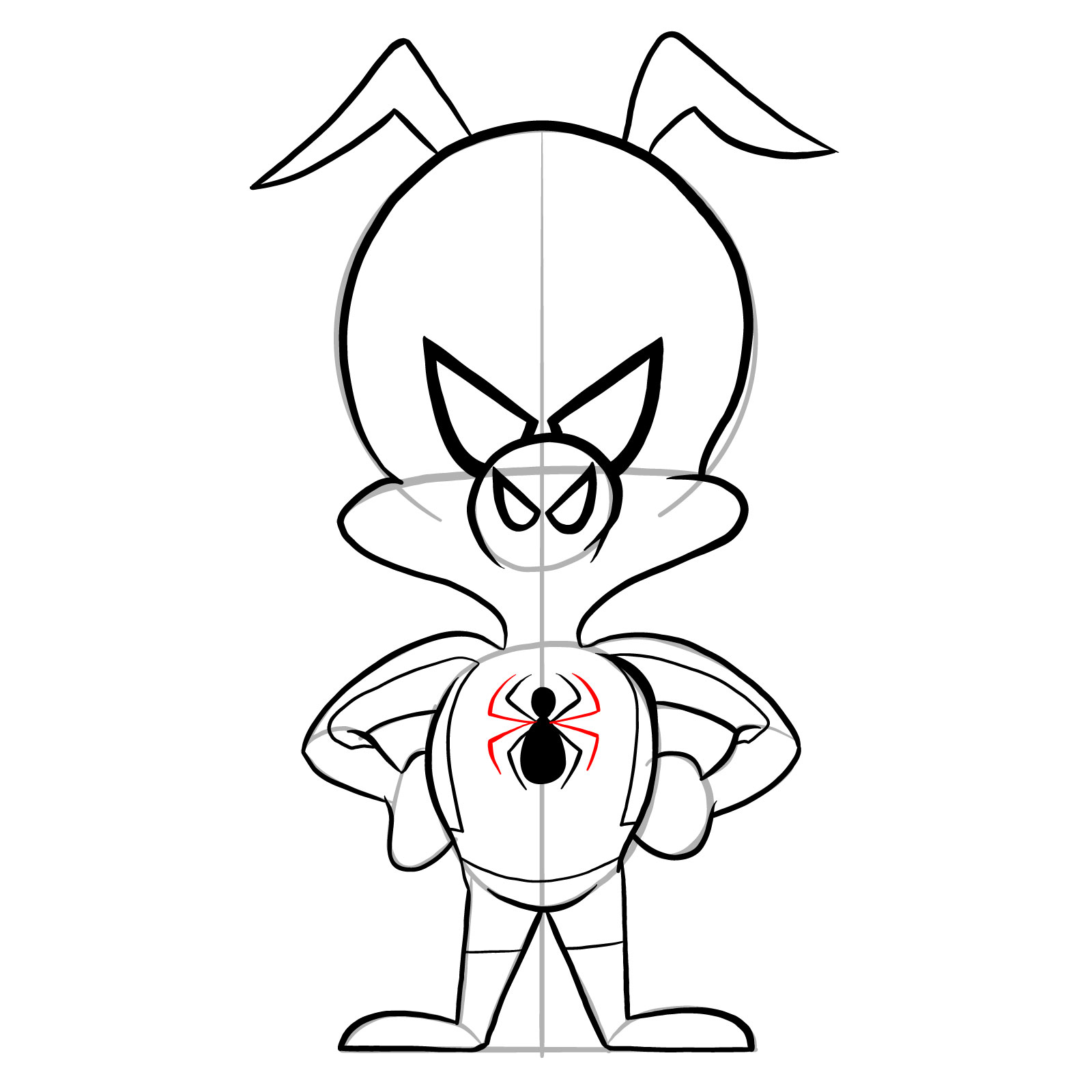 How to draw Spider-Ham - step 20